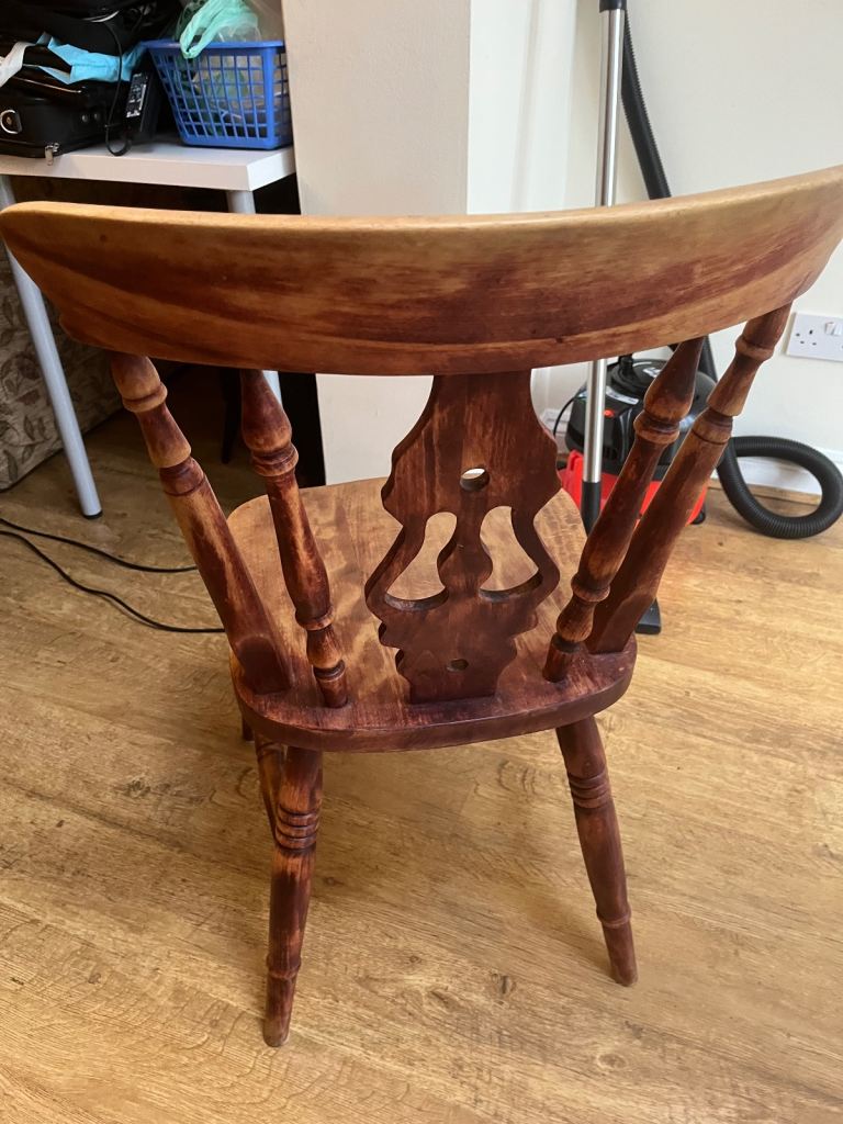 Large extendable solid wood dining table and 8 chairs