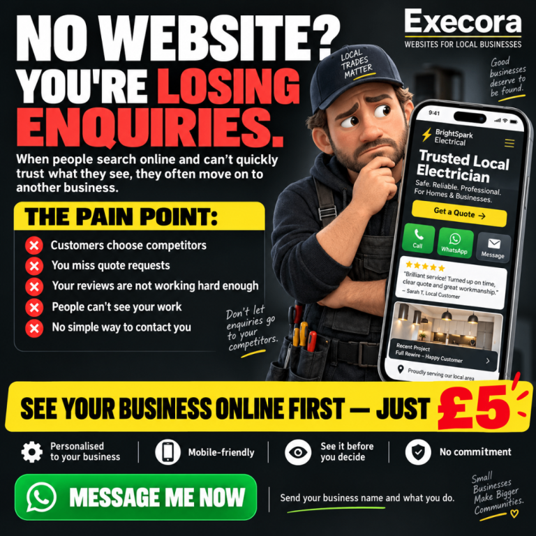 £5 Website Prototype for Small Businesses – See It Before You Commit