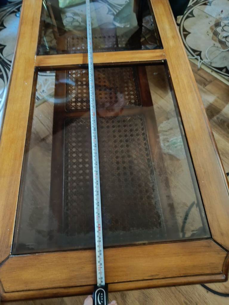 Coffee table with glass top 