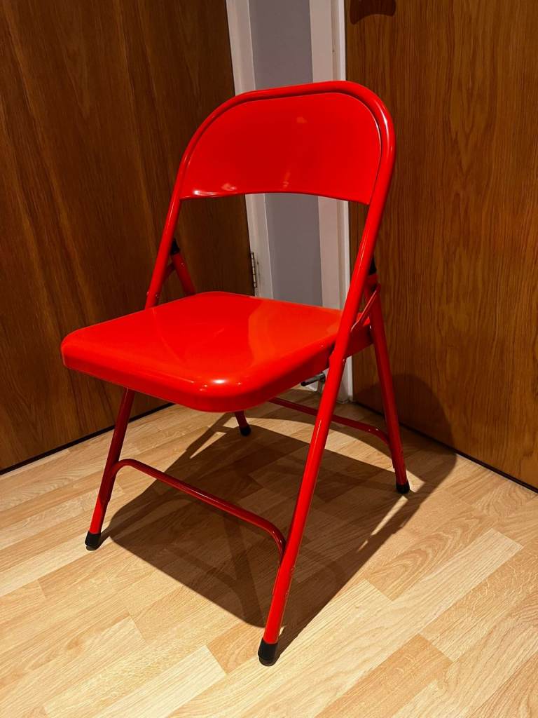 Habitat New Red Folding Metal Chair