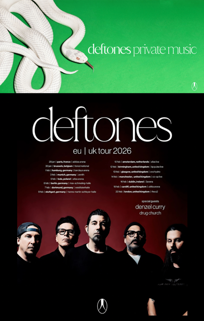 Deftones 2 x tour tickets