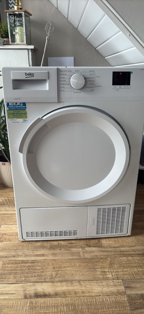 Beko Tumble Dryer - White, Fair Condition