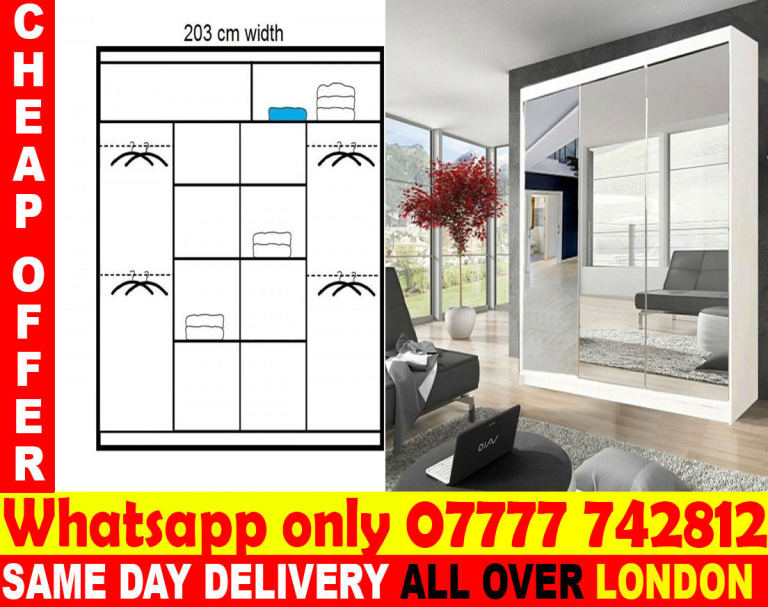 - FREE DELIVERY - WARDROBE 2 DOR AND 3 DOR BRAND NEW (rvtbyn