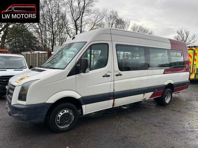 VOLKSWAGEN CRAFTER 50 BLUE TDI EXLWB EXHIROOF 17 SEAT MINIBUS 2010 60 REG ULEZ