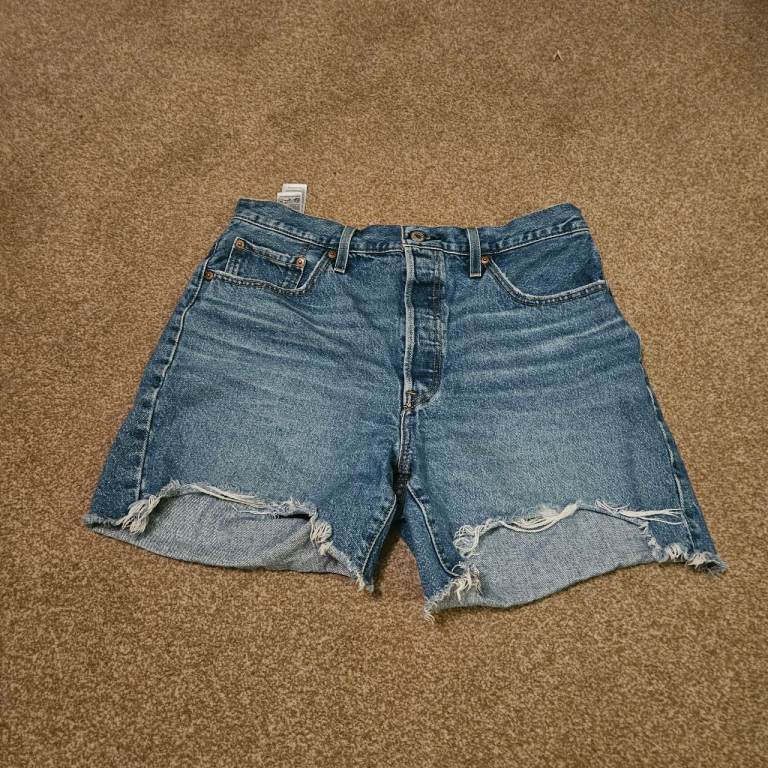 Levi's Denim Shorts W32 – Blue, Cut-off Style