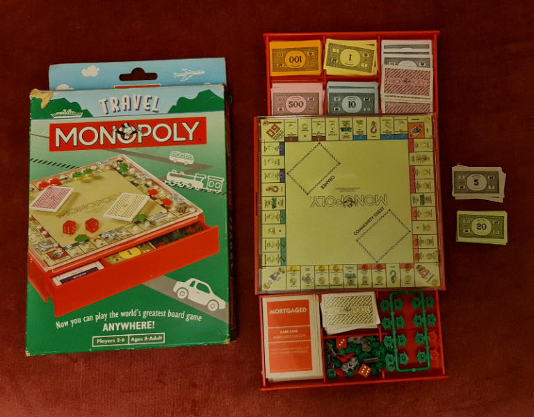 Waddington Travel Monopoly property board game Vintage 1994 comp