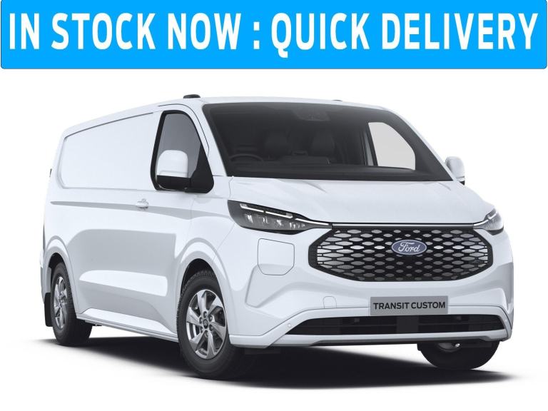 NEW Ford Transit Custom 320L1 Ltd Electric 65kwh 100kw 136ps AUTO Frozen White