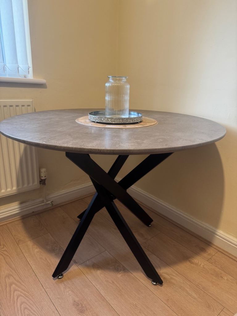 Grey Concrete Effect Dining Table
