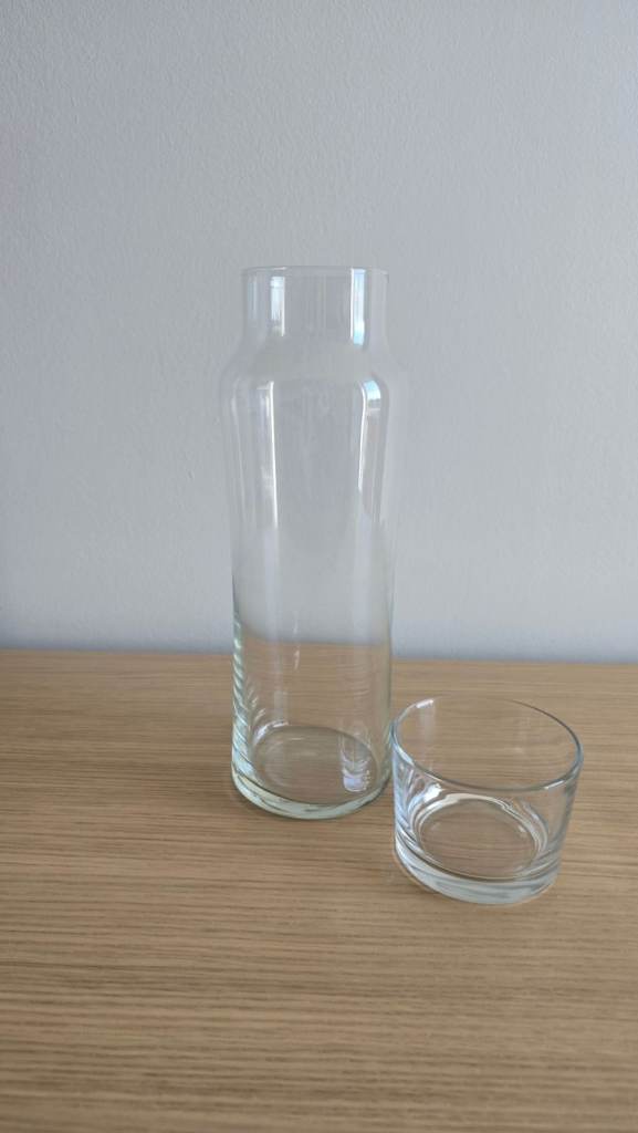 Bedside Carafe and Glass Set / Nighttime Water Jug and Mug Set / Flower Vase