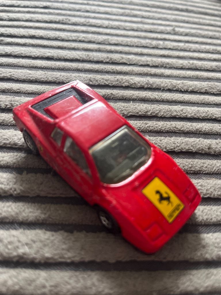 Vintage Red Ferrari Toy Car – Good Condition