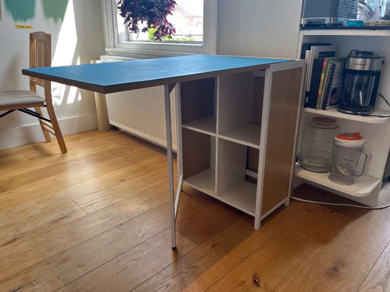 Drop Leaf Folding Table with Storage