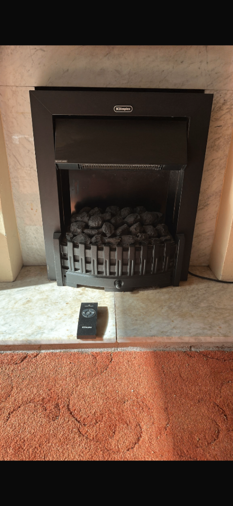 Dimplex electric fire insert with steam smoke effect