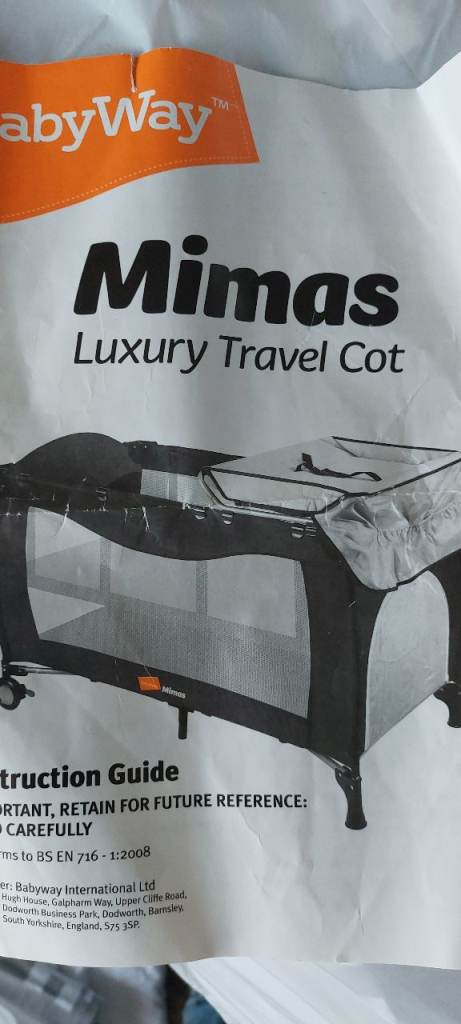 Mimas Luxury Travel Cot & Bedding