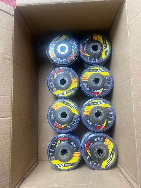 80 FLAP DISCS 115mm x 22mm hole 40 Grit - 4.1/2 inch