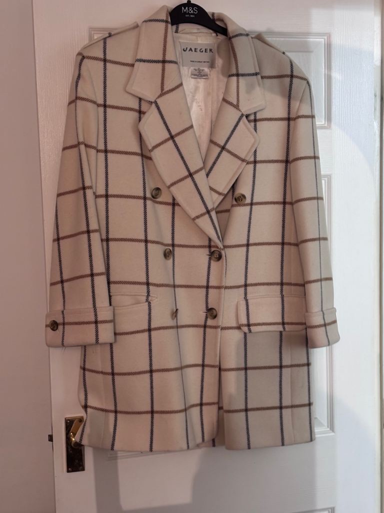 image for Wool and cashmere blend Jaeger coat size 12-14