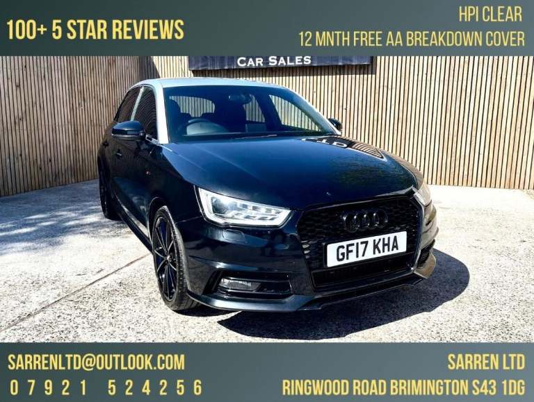 2017 Audi A1 1.6 TDI Black Edition Sportback S Tronic Euro 6 (s/s) 5dr HATCHBACK Diesel Automatic