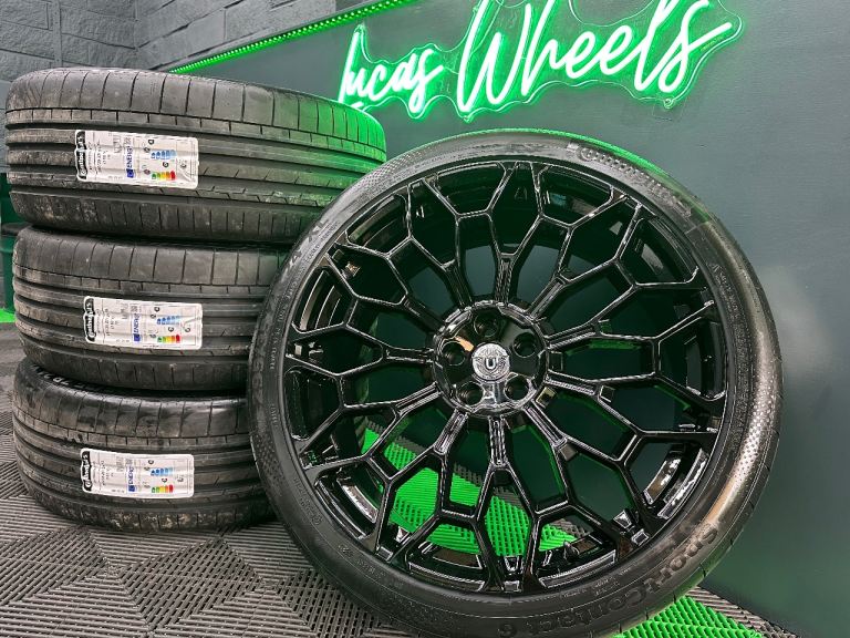 24” Urban UC-6 Gloss Black Alloy Wheels - Range Rover Sport L460 / L461 & NEW Continentals!