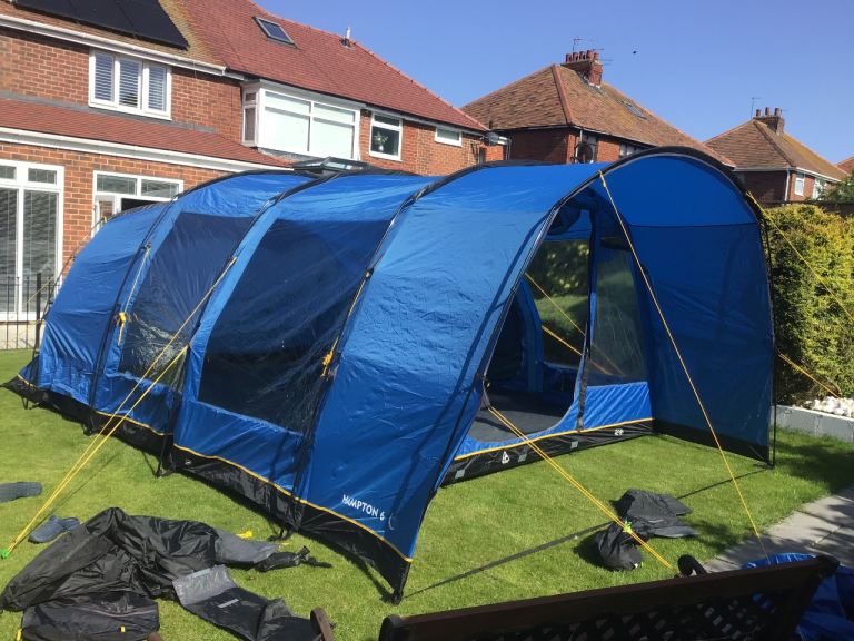 Hi-Gear Hampton 6 Nightfall Tunnel Tent. As New.