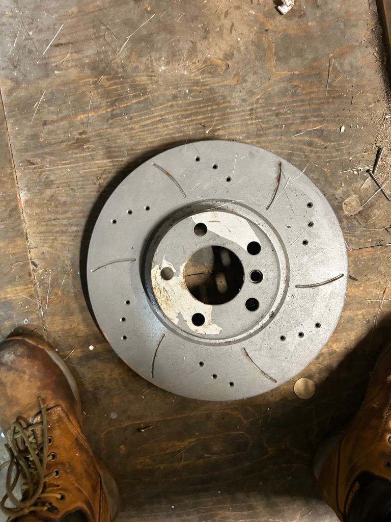 Drilled and grooved from disks 