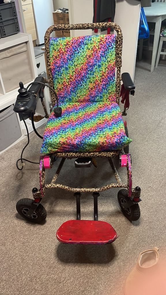 Electric Wheelchair - Multicoloured, Funky Pattern
