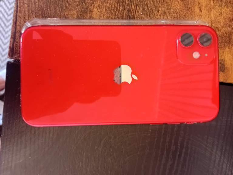 Apple iPhone 11 (Product RED) with Clear Case – Good Condition