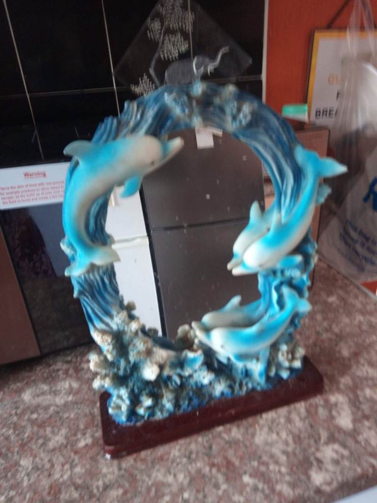 Dolphin Wave Decorative Ornament – Good Condition