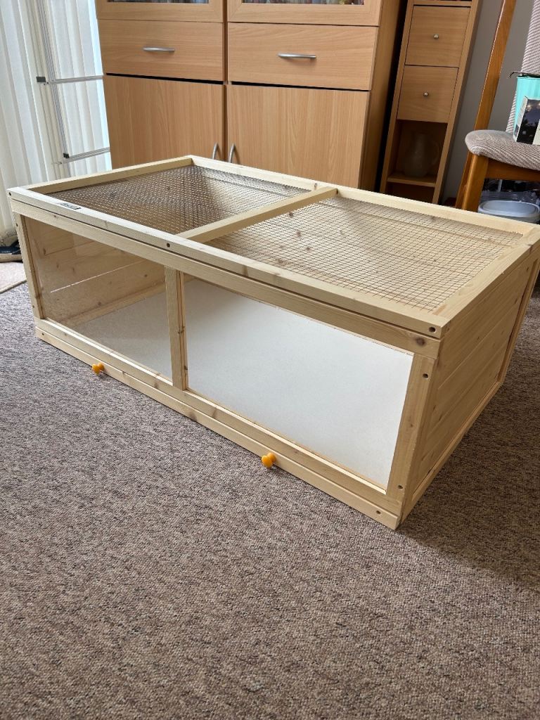 Wooden hamster cage