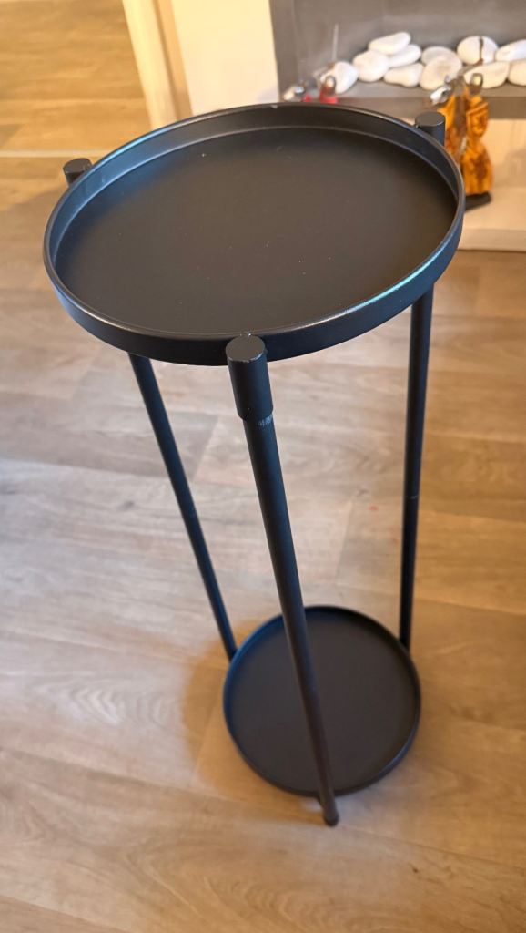 Black Metal Side Table - Good Condition