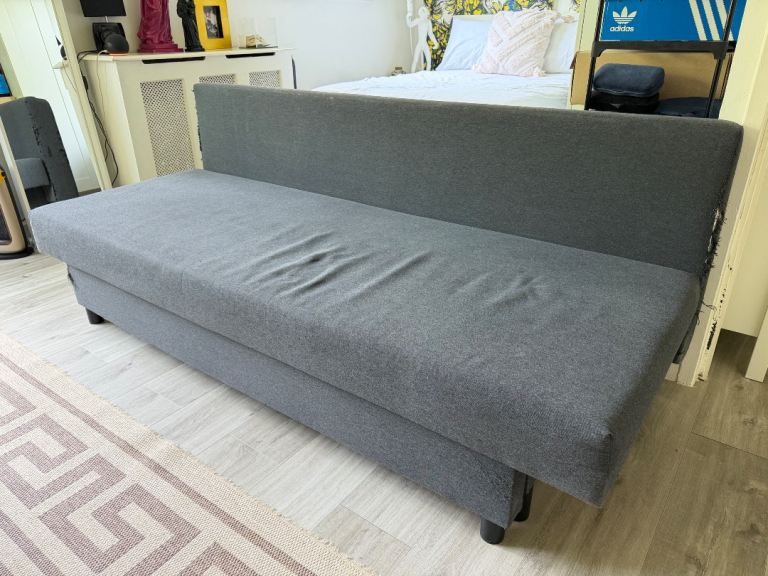 IKEA Storage Sofa Bed – Dark Grey/Blue