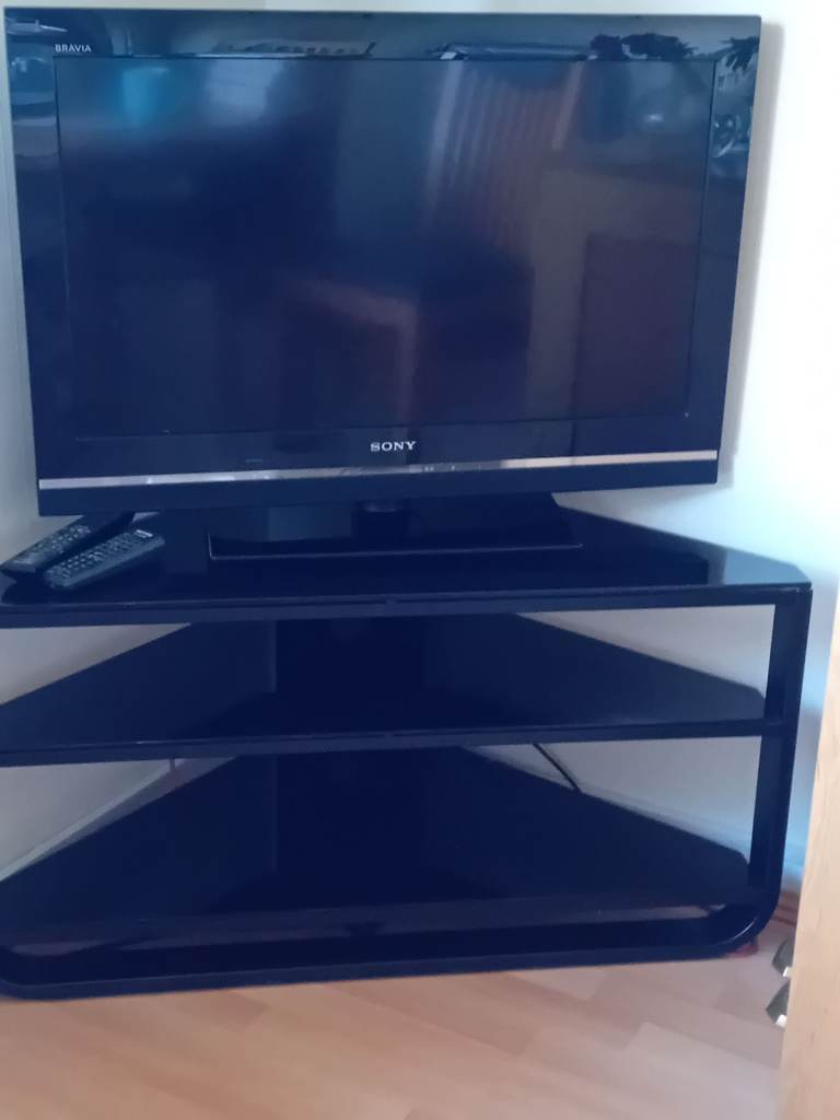 Sony Bravia TV and Glass Stand
