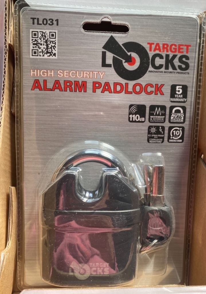 Target Locks Alarm Lock & Batteries  motorcycle lock