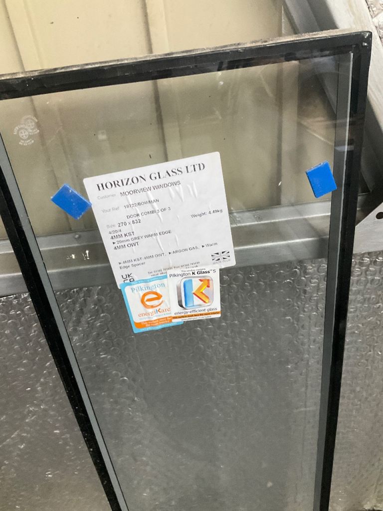 Double glazed White UPVC picture window 1612mm wide by 932mm high 