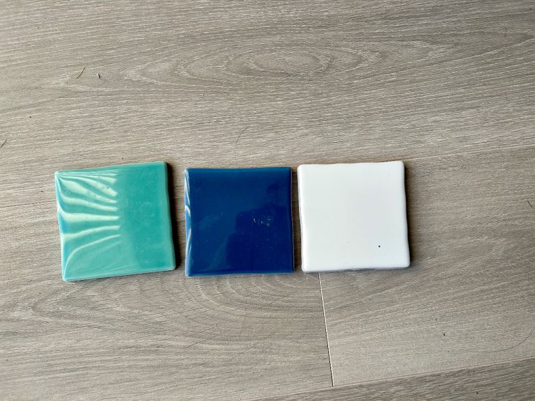Tiles blue green and white 