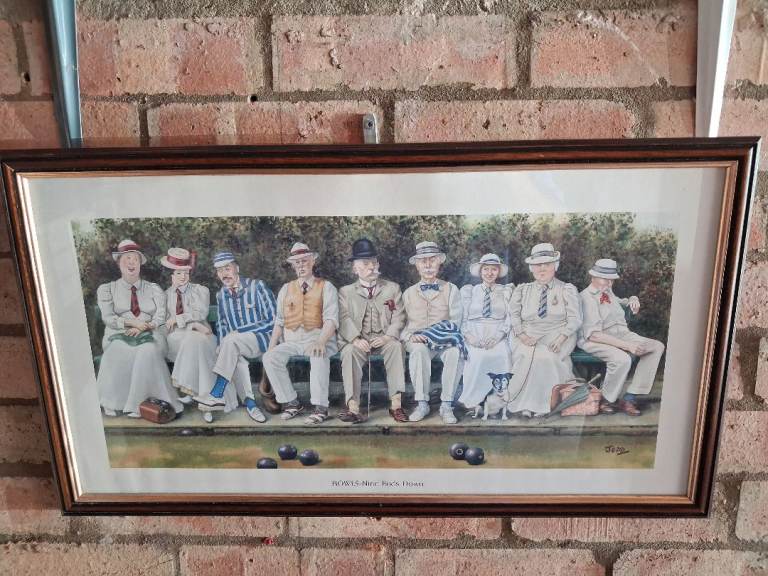 Framed Bowling Print - Good Condition
