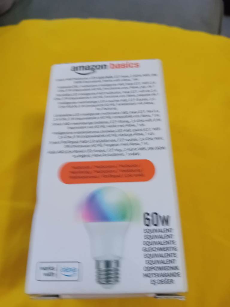 Amazon Basics Smart LED Bulb - Colour Changing, New