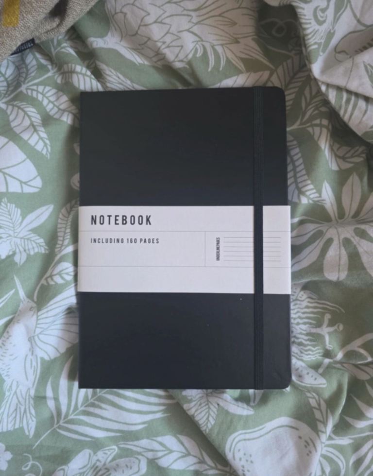 Black Lined Notebook From The Card Factory 