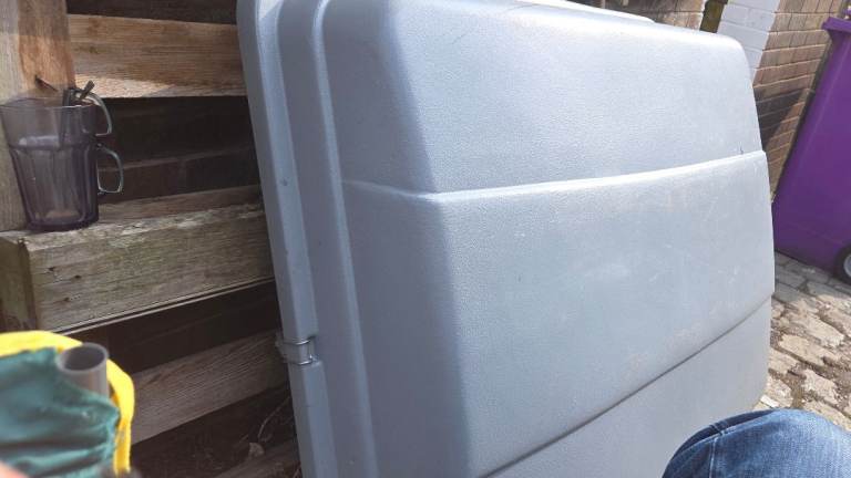 Grey roof top box