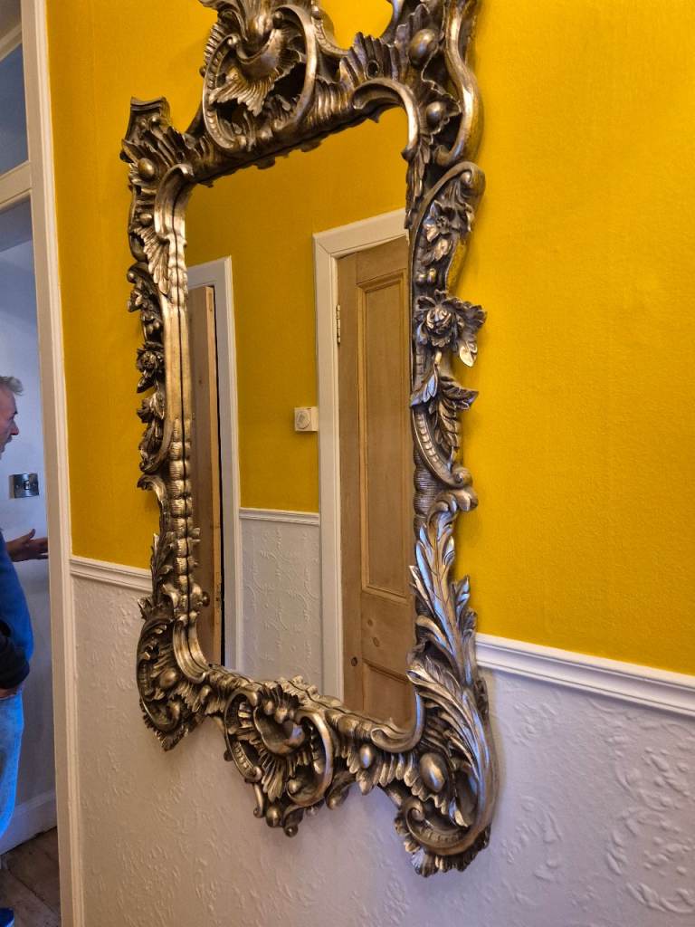 Ornate large wall mirror