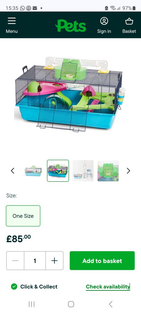 Hamster cage
