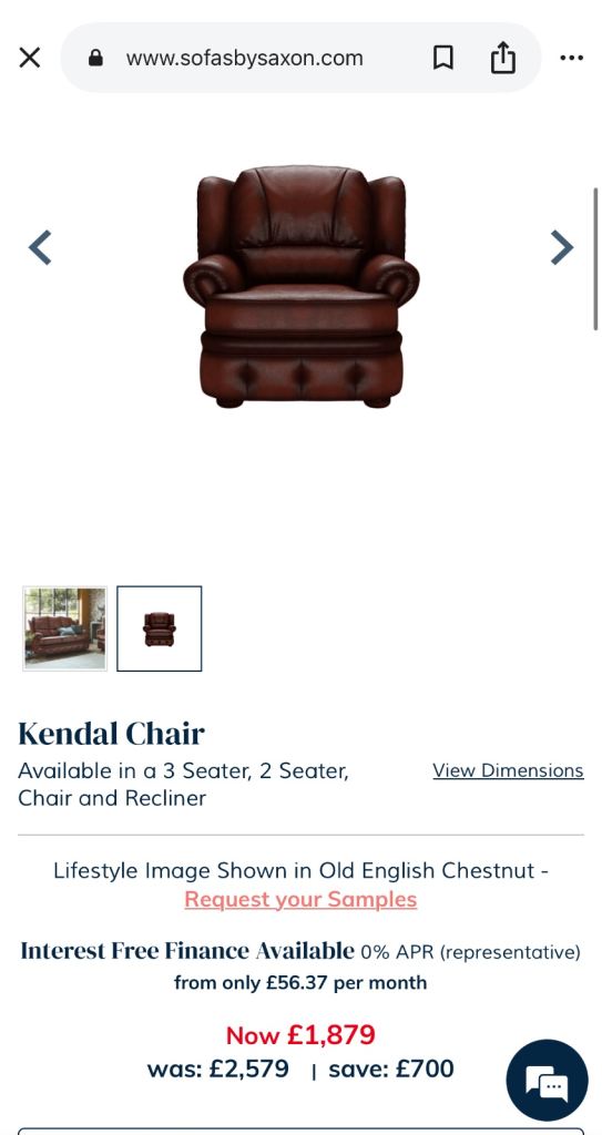 Pair Saxon Kendal Chesterfield Style Leather Vintage Armchairs