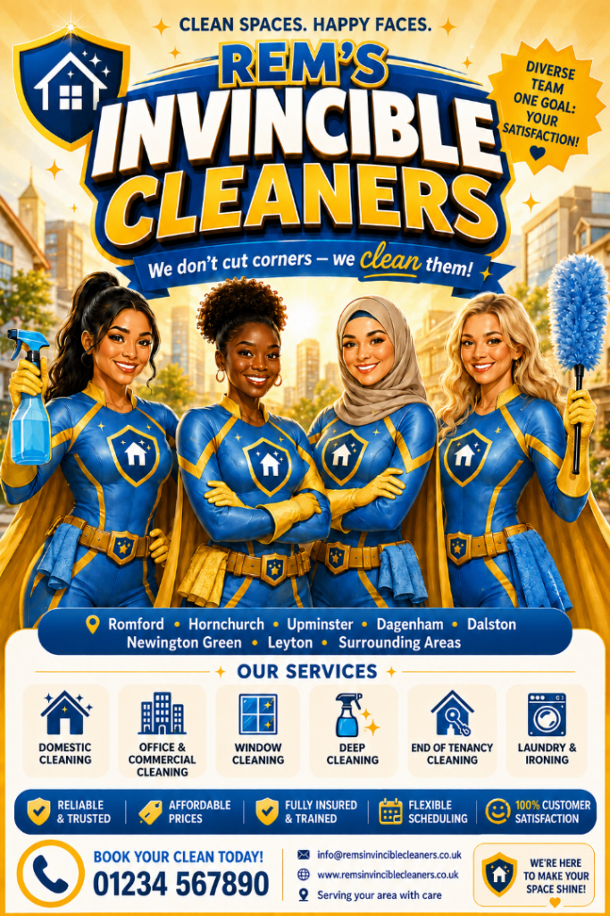🧹 PROFESSIONAL CLEANING SERVICES – EAST LONDON & SURROUNDING AREAS