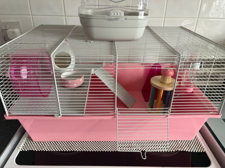 Pets At Home Habitat 1 Pink Hamster Cage Bundle 💕