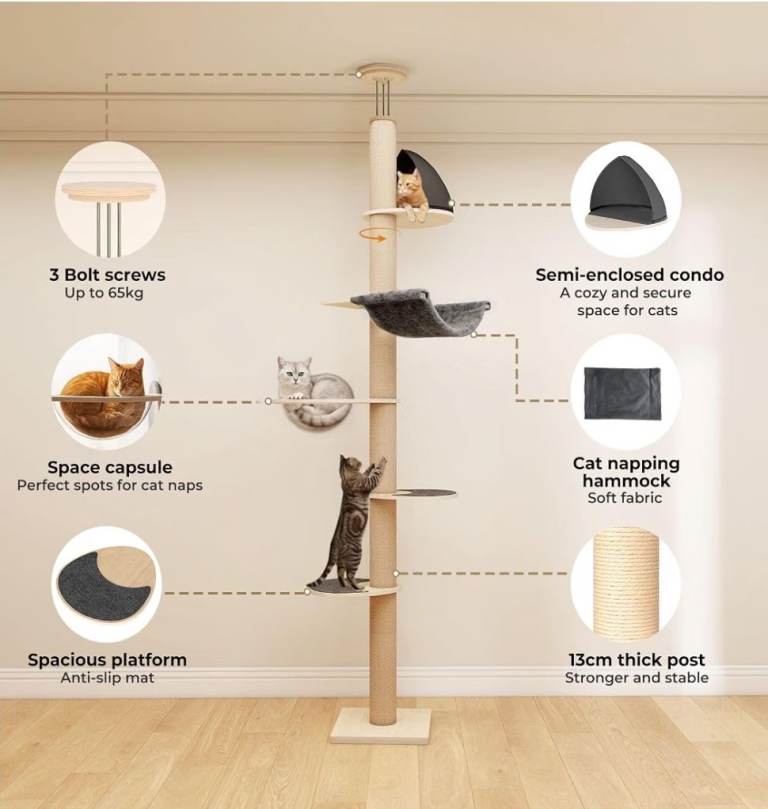 Floor to ceiling cat tree 