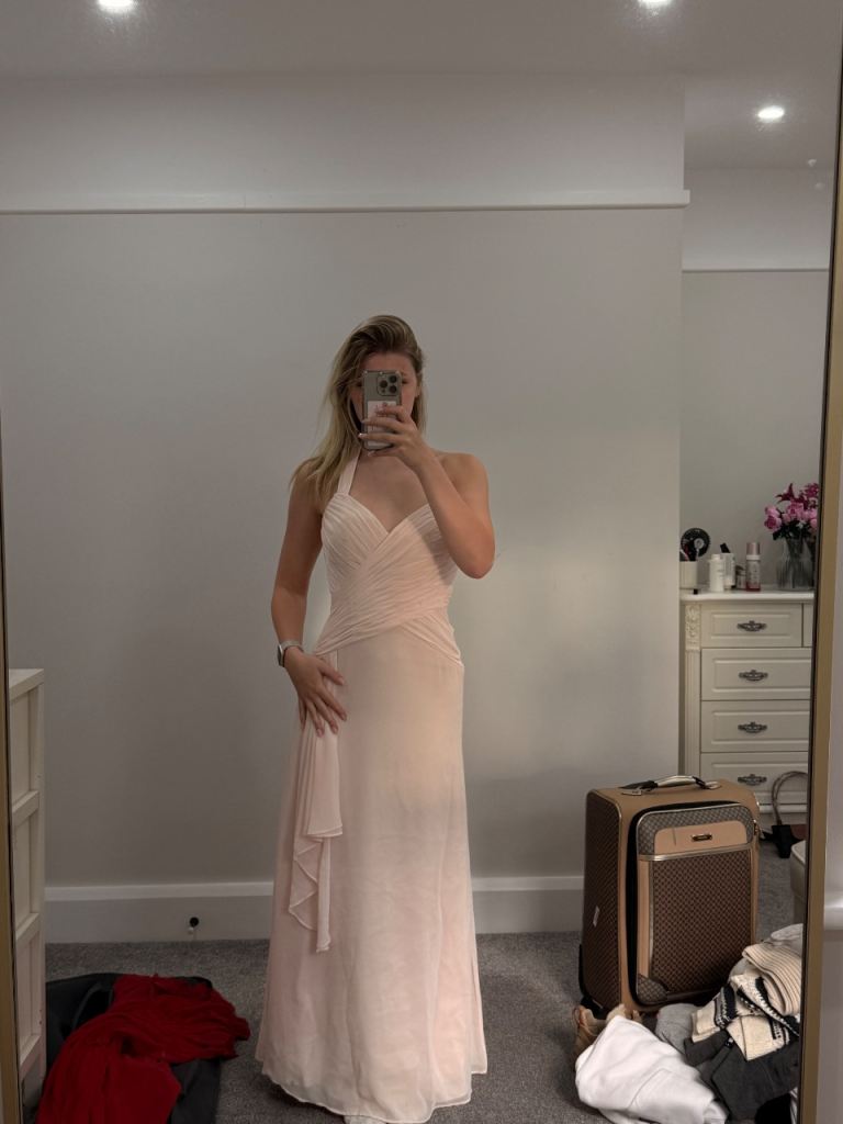 Pale pink prom/ bridesmaid dress