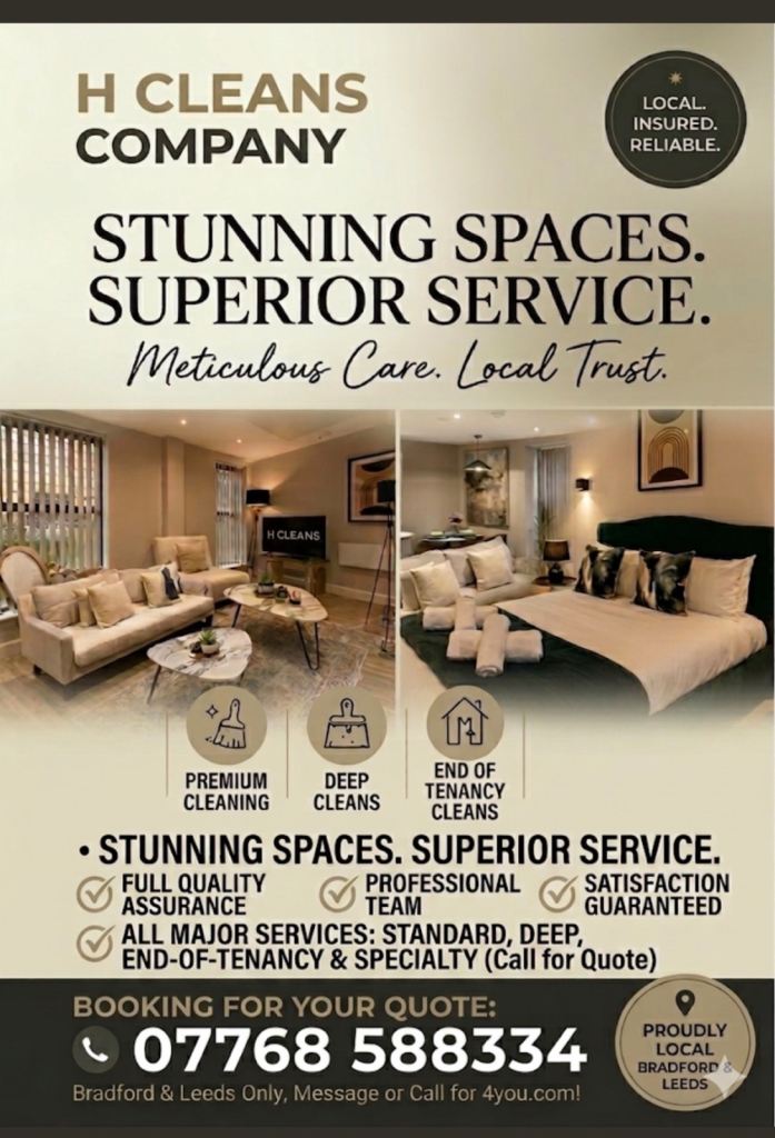 Professional Cleaning Services in Bradford & Leeds | H Cleans Company