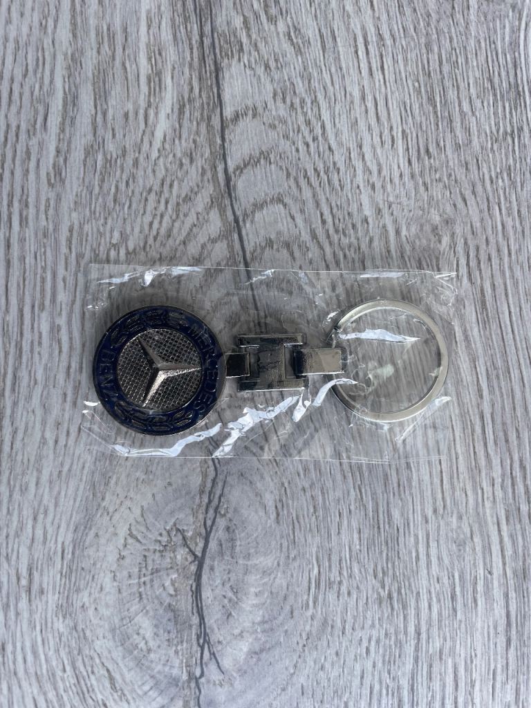New Mercedes-Benz silver & blue keychain