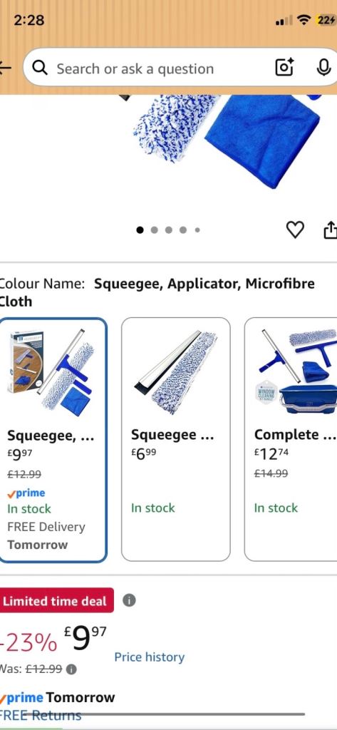 Brand new in box window cleaning kit 