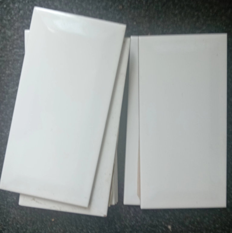 85 x White metro tiles