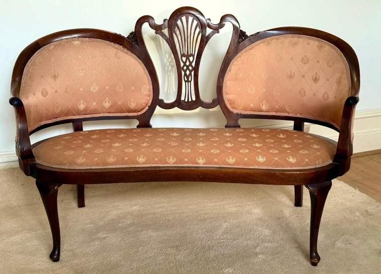 Elegant Edwardian two seater settee