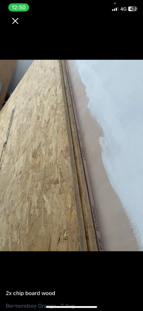 2x oak chip board wood | 1.2m x 2.4m